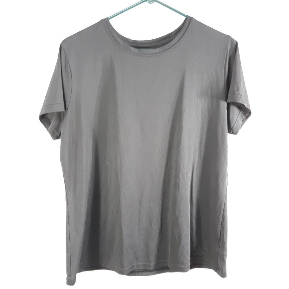 Black Reebok Womens Play Size XL Short Sleeve T Shirt Top